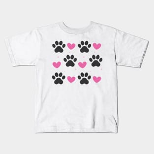 Cat Paws Valentine Cups Kids T-Shirt